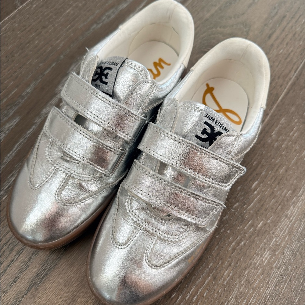 Sam Edelman Metallic Silver Sneakers